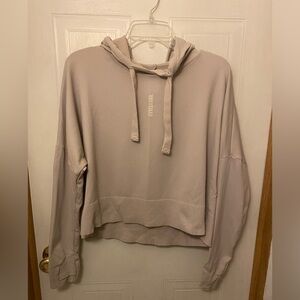 Gymshark Women's Light Beige Cropped Training Hoodie